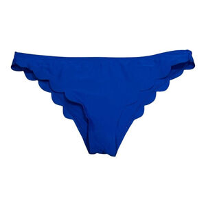 Abercrombie & Fitch Bikini Bottom Womens XL Blue Scallop Edge Swim Hipster Trim